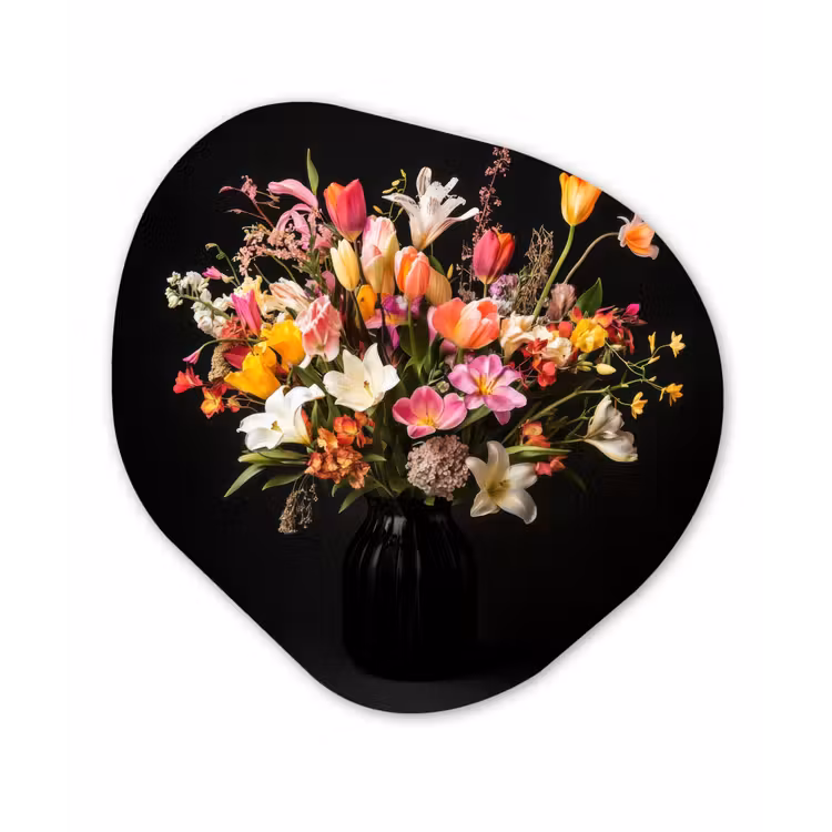 Organisch schilderij - Forex - Vaas - Bloemen - Tulpen — 1