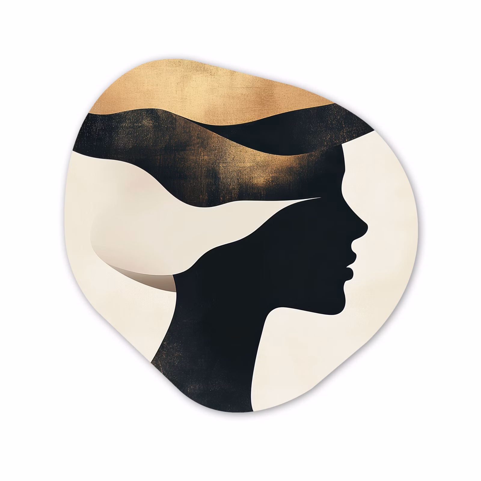 Organisch schilderij - Forex - Vrouw - Golven - Zwart — 1