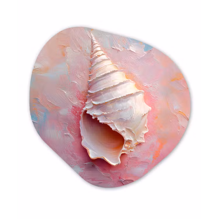 Organisch schilderij - Forex - Schelp - Pastel - Pink — 1