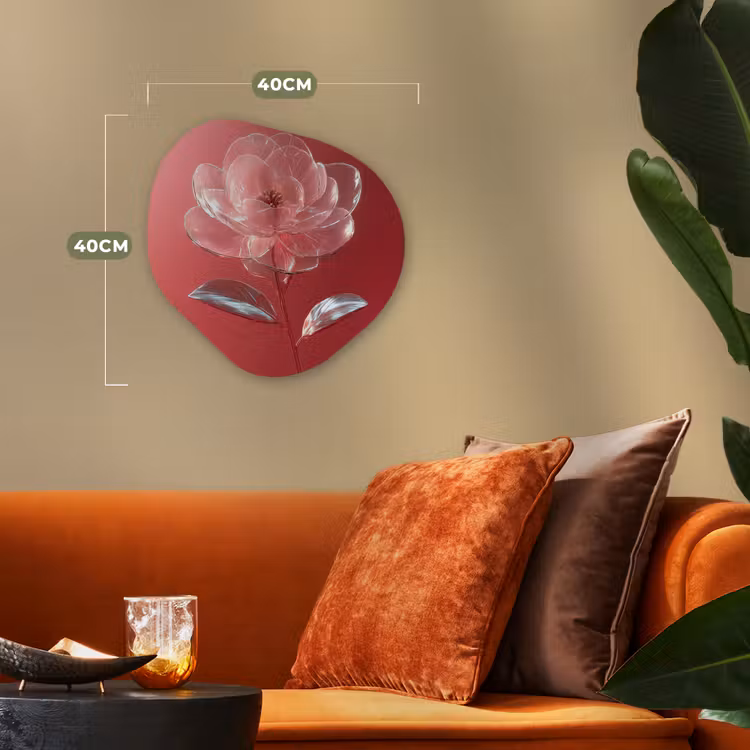 Organisch schilderij - Forex - Sierlijk - Bloem - Roze - Glazen — 4