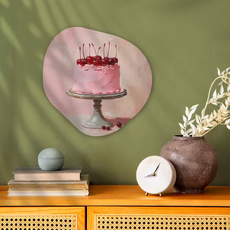 Organisch schilderij - Forex - Taart - Pink - Cherry — 2
