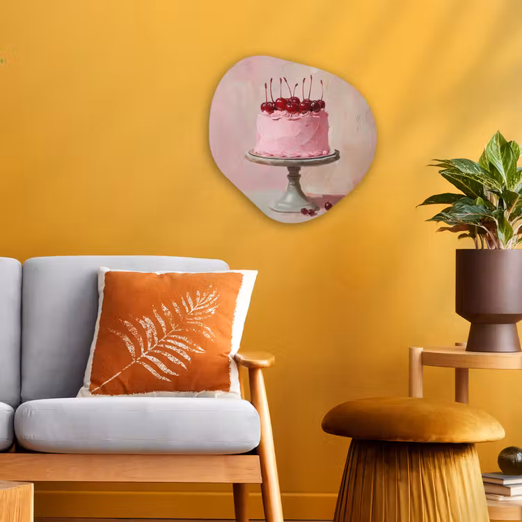 Organisch schilderij - Forex - Taart - Pink - Cherry — 3