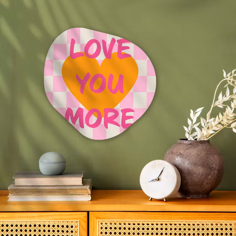 Organisch schilderij - Forex - Valentijn - Love - Roze - Oranje — 2