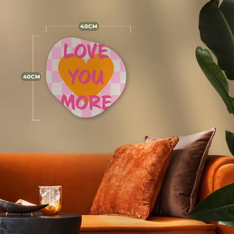 Organisch schilderij - Forex - Valentijn - Love - Roze - Oranje — 4