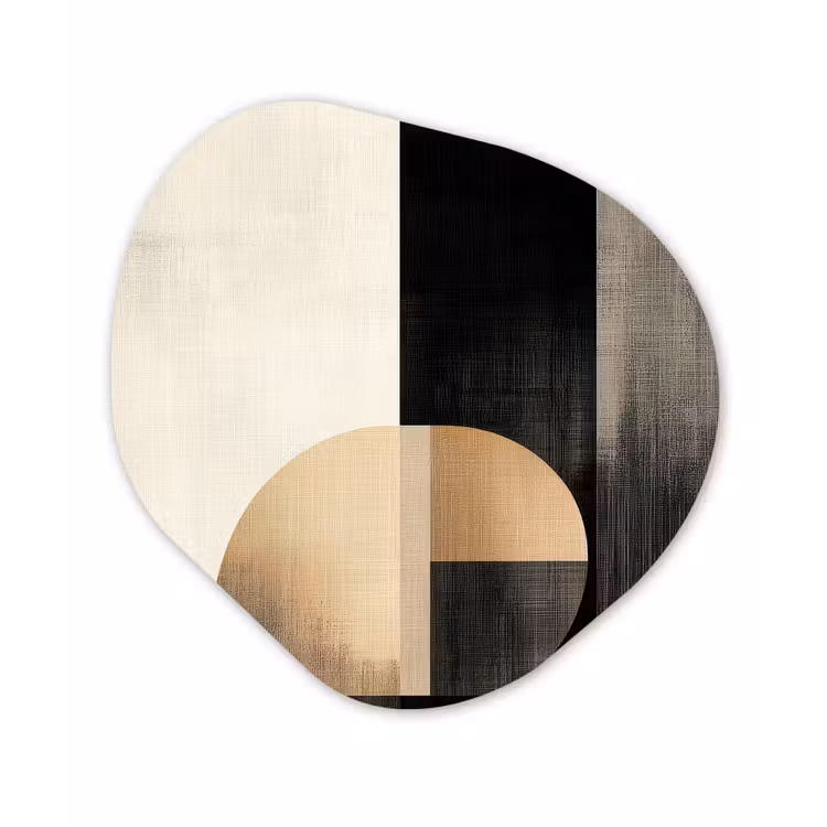 Organisch schilderij - Forex - Vormen - Modern - Zwart — 1