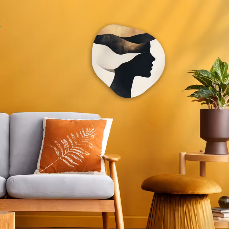 Organisch schilderij - Forex - Vrouw - Golven - Zwart — 3