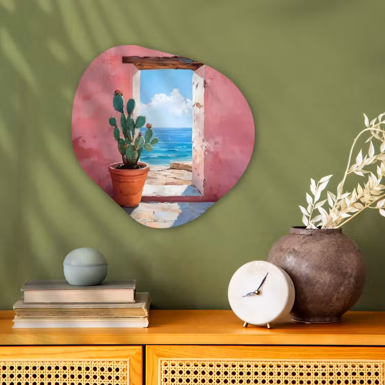 Organisch schilderij - Forex - Zee - Roze - Cactus — 2