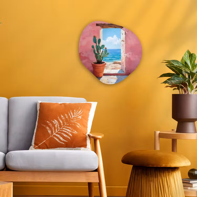 Organisch schilderij - Forex - Zee - Roze - Cactus — 3