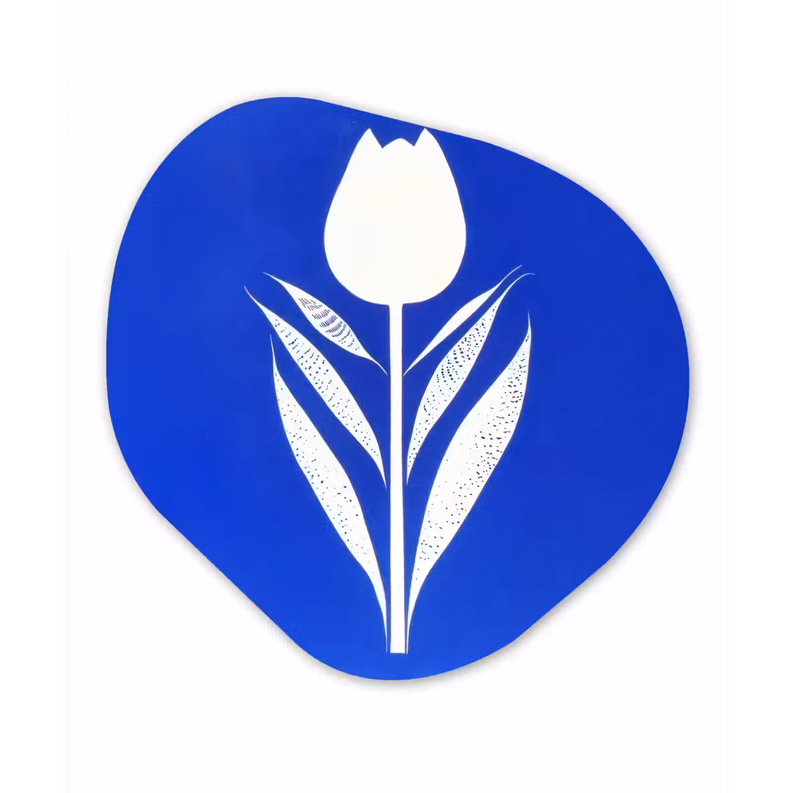 Organisch schilderij - Forex - Tulp - Minimalistisch - Bladeren - Wit — 1