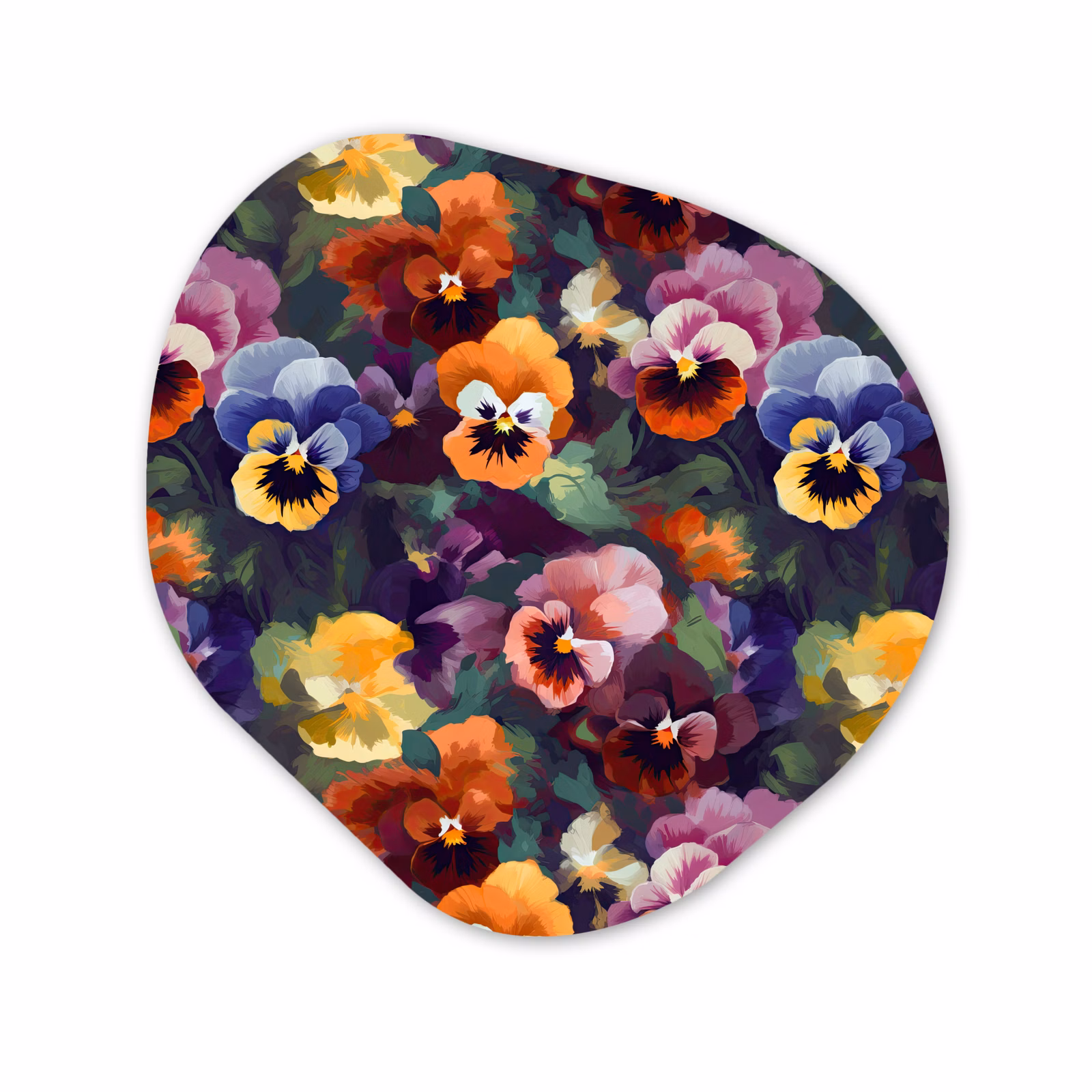 Organisch schilderij - Forex - Viooltjes - Kleuren - Bloemblaadjes — 1