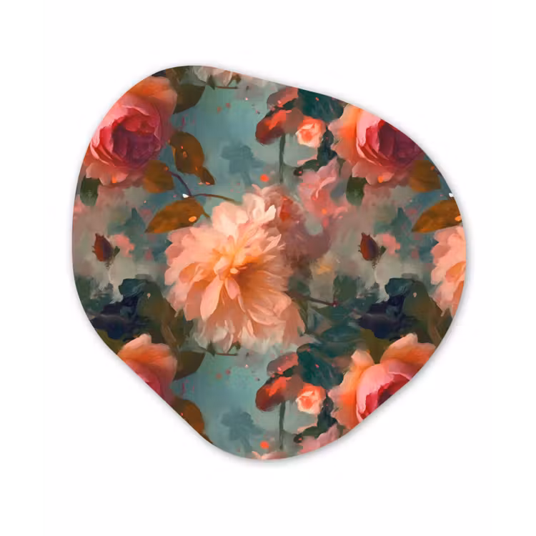 Organisch schilderij - Forex - Roze - Patroon - Bloemen — 1
