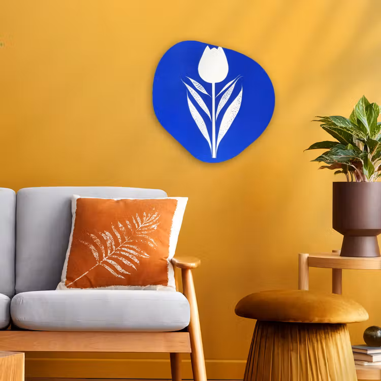 Organisch schilderij - Forex - Tulp - Minimalistisch - Bladeren - Wit — 3
