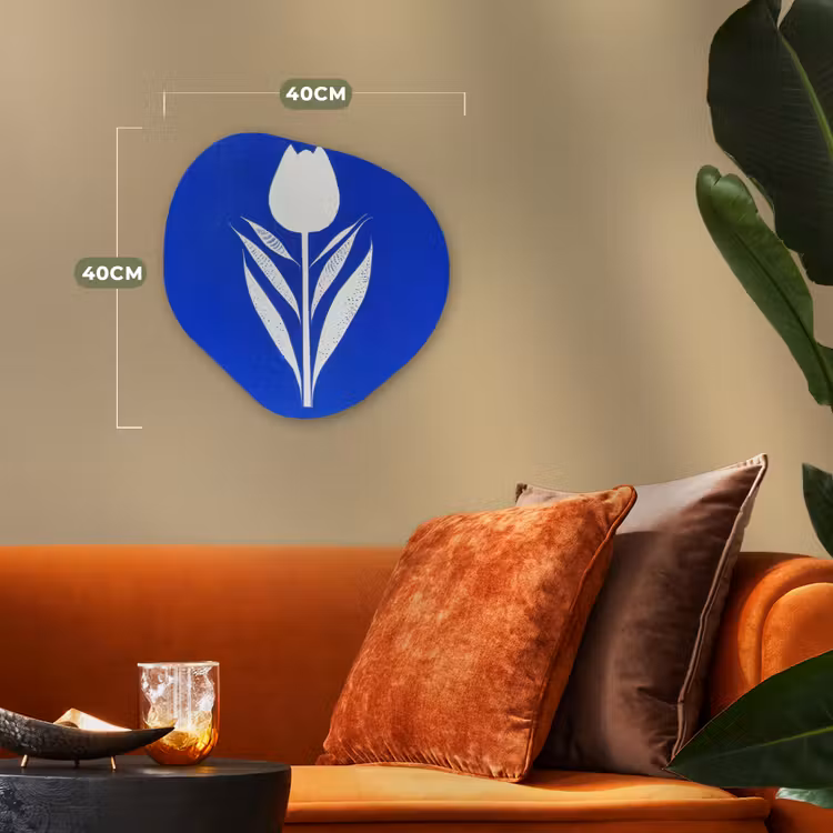Organisch schilderij - Forex - Tulp - Minimalistisch - Bladeren - Wit — 4