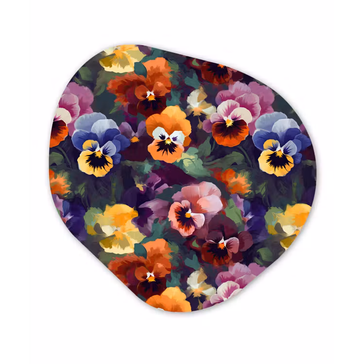 Organisch schilderij - Forex - Viooltjes - Kleuren - Bloemblaadjes — 1