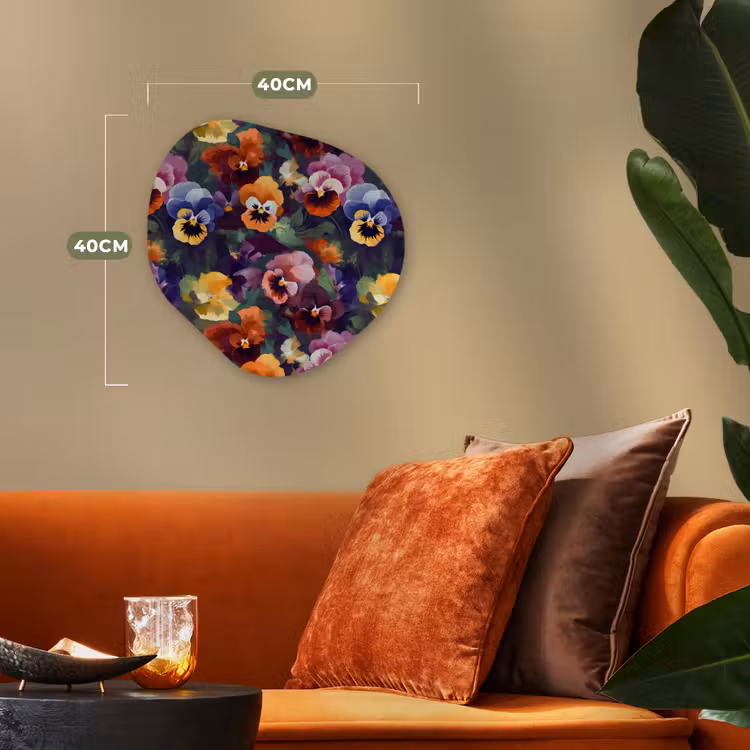Organisch schilderij - Forex - Viooltjes - Kleuren - Bloemblaadjes — 4