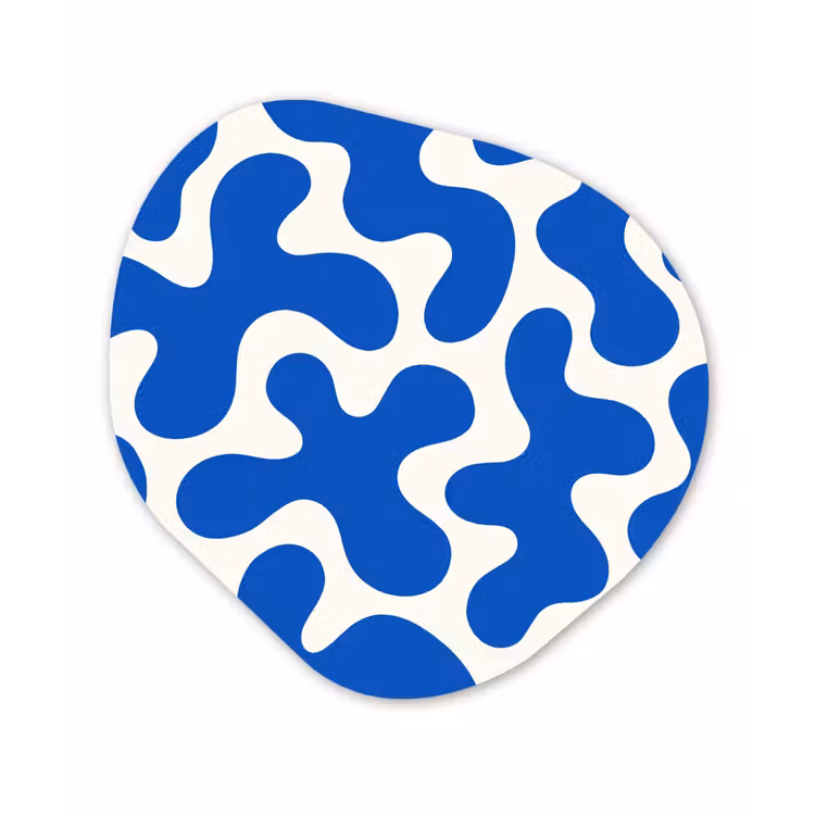 Organisch schilderij - Forex - Vormen - Abstract - Blauw - Golven — 1