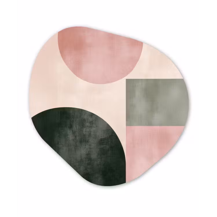 Organisch schilderij - Forex - Vormen - Abstract - Cirkel - Zwart — 1