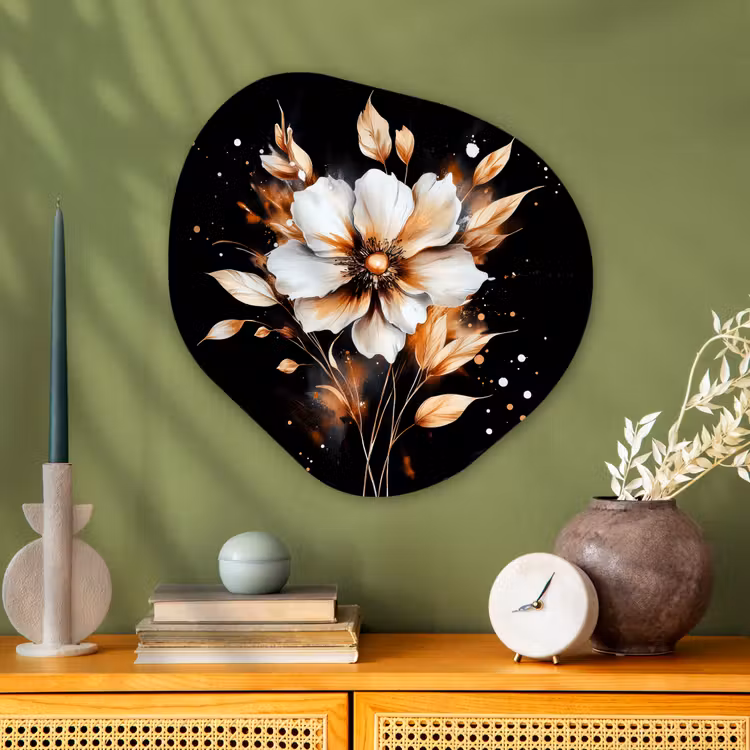 Organische vorm aluminium - Bloem - Verf - Goud - Graffiti - Modern — 2