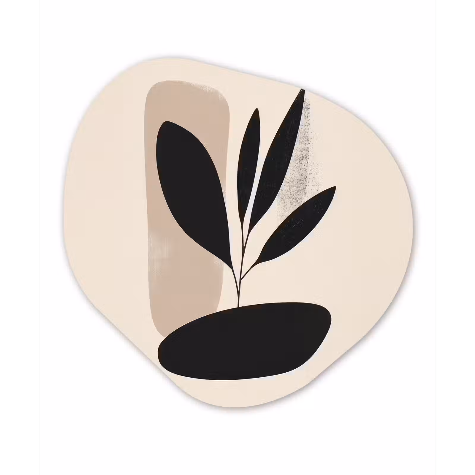 Organisch schilderij - Forex - Plant - Beige - Japandi — 1
