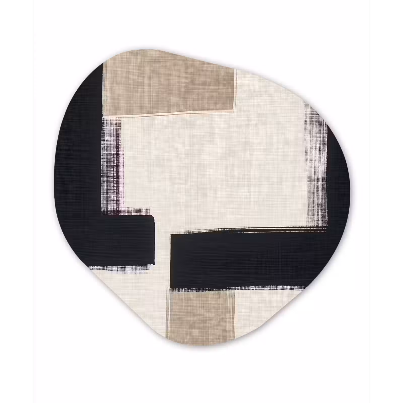 Organisch schilderij - Forex - Zwart - Abstract - Japandi — 1