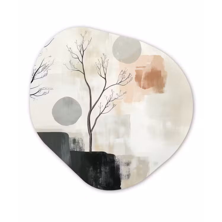 Organisch schilderij - Forex - Wabi sabi - Beige - Plant — 1