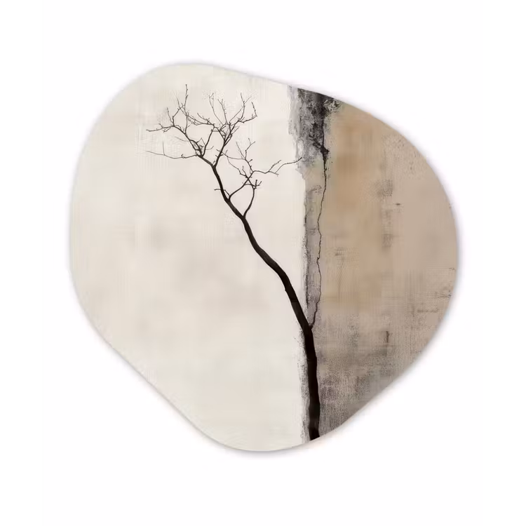 Organisch schilderij - Forex - Wabi sabi - Plant - Beige — 1