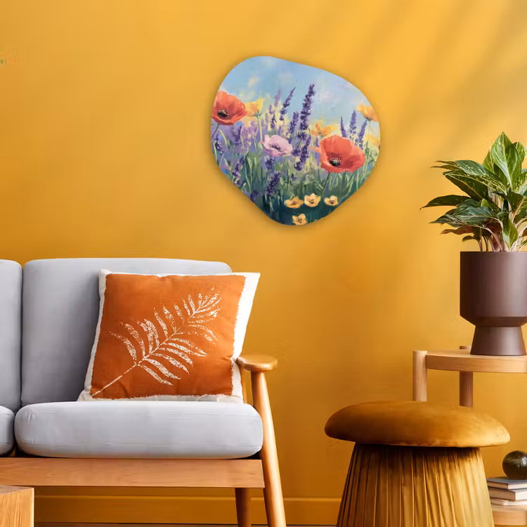 Organisch schilderij - Forex - Weide - Bloemen - Kleurrijk — 3