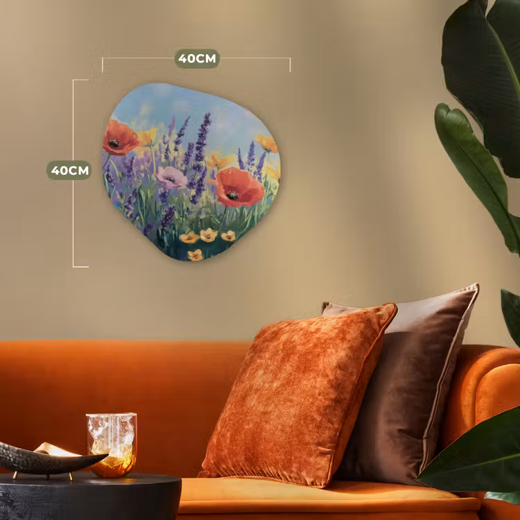 Organisch schilderij - Forex - Weide - Bloemen - Kleurrijk — 4