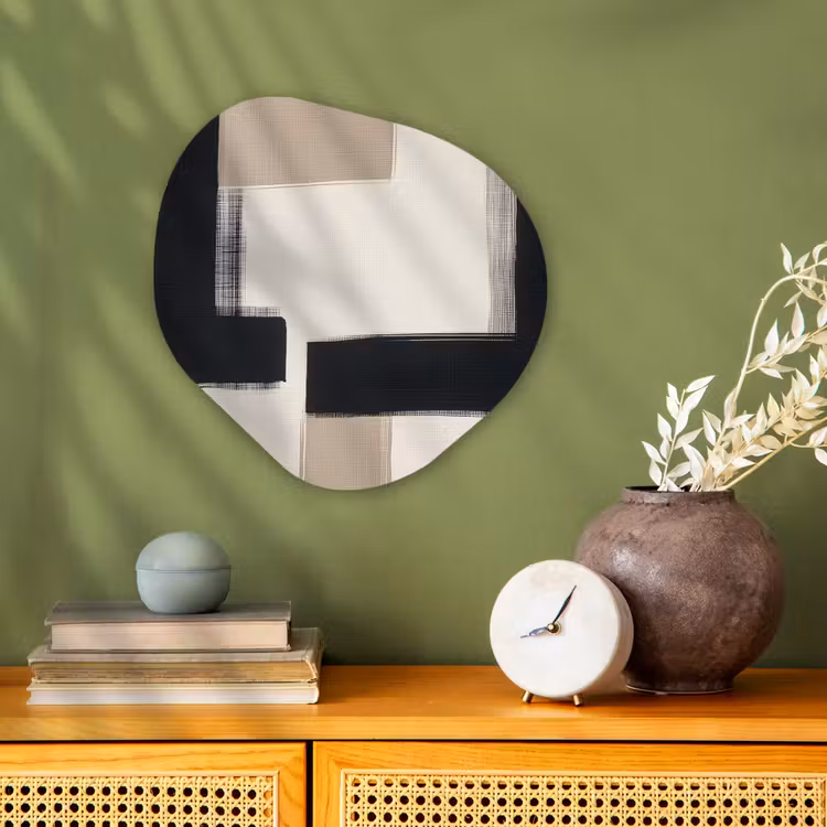 Organisch schilderij - Forex - Zwart - Abstract - Japandi — 2