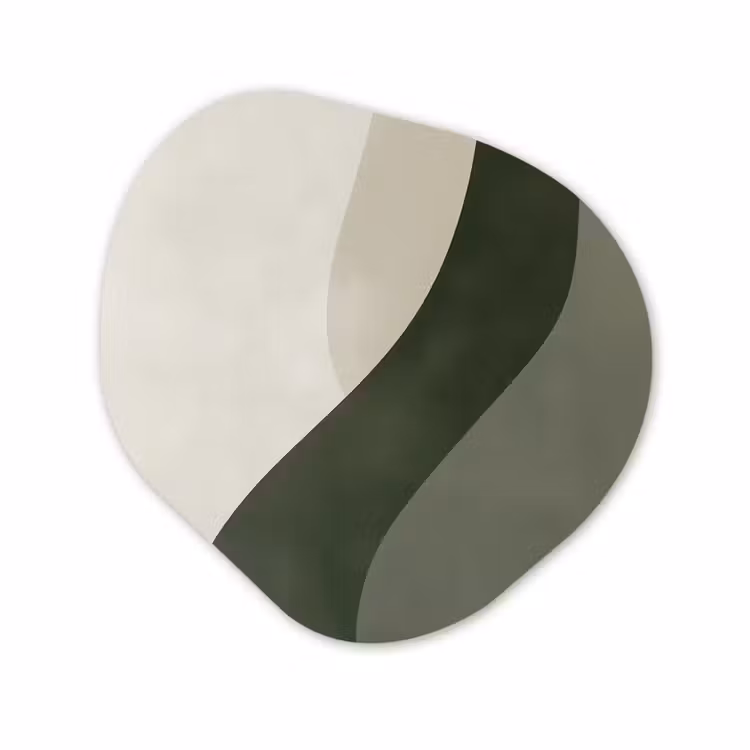 Organische vorm aluminium - Japandi - Groen - Abstract - Modern — 1