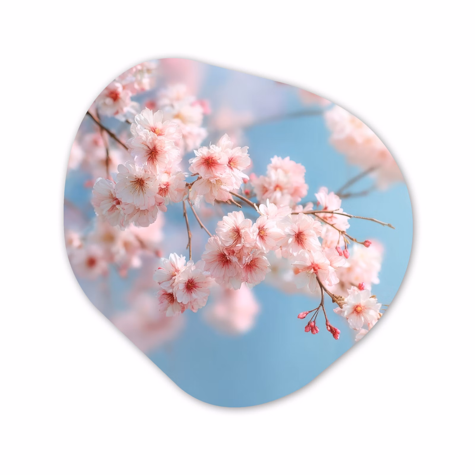 Organisch schilderij - Forex - Takken - Bloesems - Roze — 1
