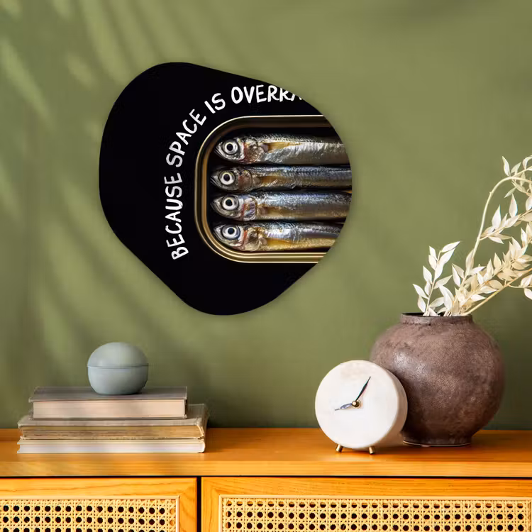 Organisch schilderij - Forex - Sardines - Tekst - Vis - Blik — 2