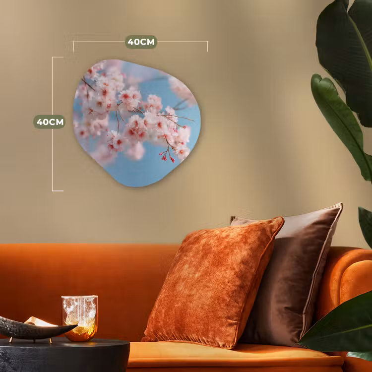 Organisch schilderij - Forex - Takken - Bloesems - Roze — 4