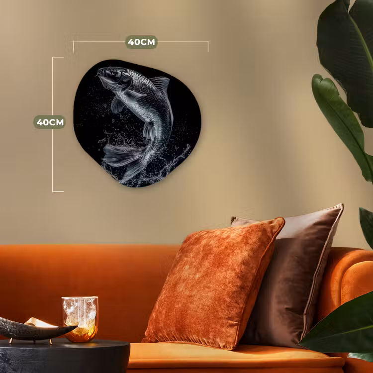 Organisch schilderij - Forex - Vis - Koi - Zwart - Water — 4
