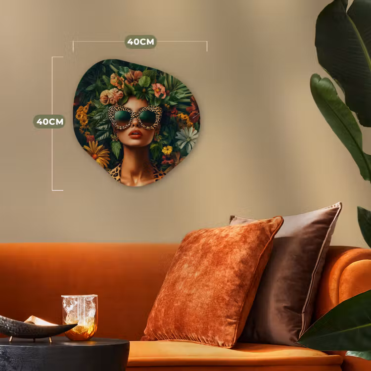 Organisch schilderij - Forex - Vrouw - Panterprint - Jungle - Natuur - Luxe — 4
