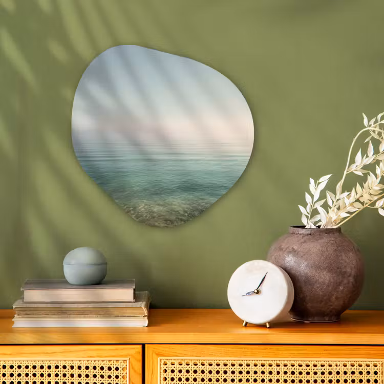 Organisch schilderij - Forex - Zee - Horizon - Blauw - Mist — 2