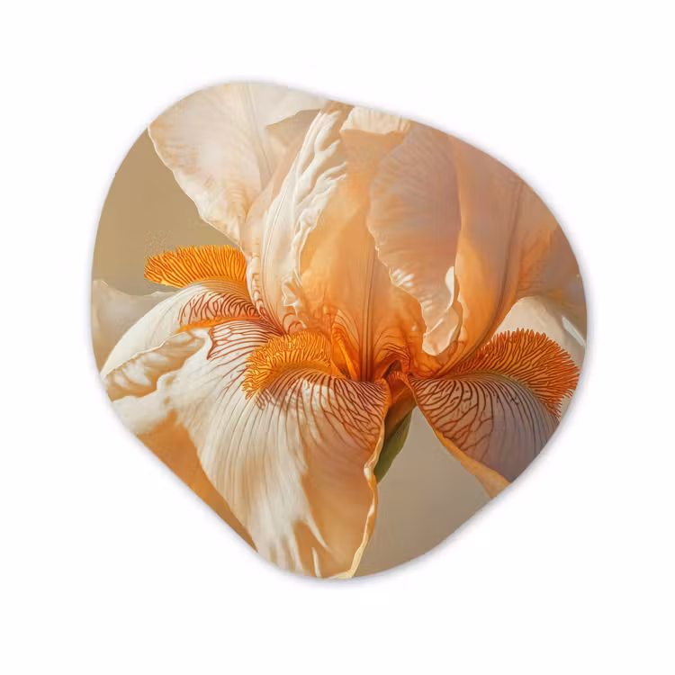 Organische vorm aluminium - Close up - Oranje - Iris — 1