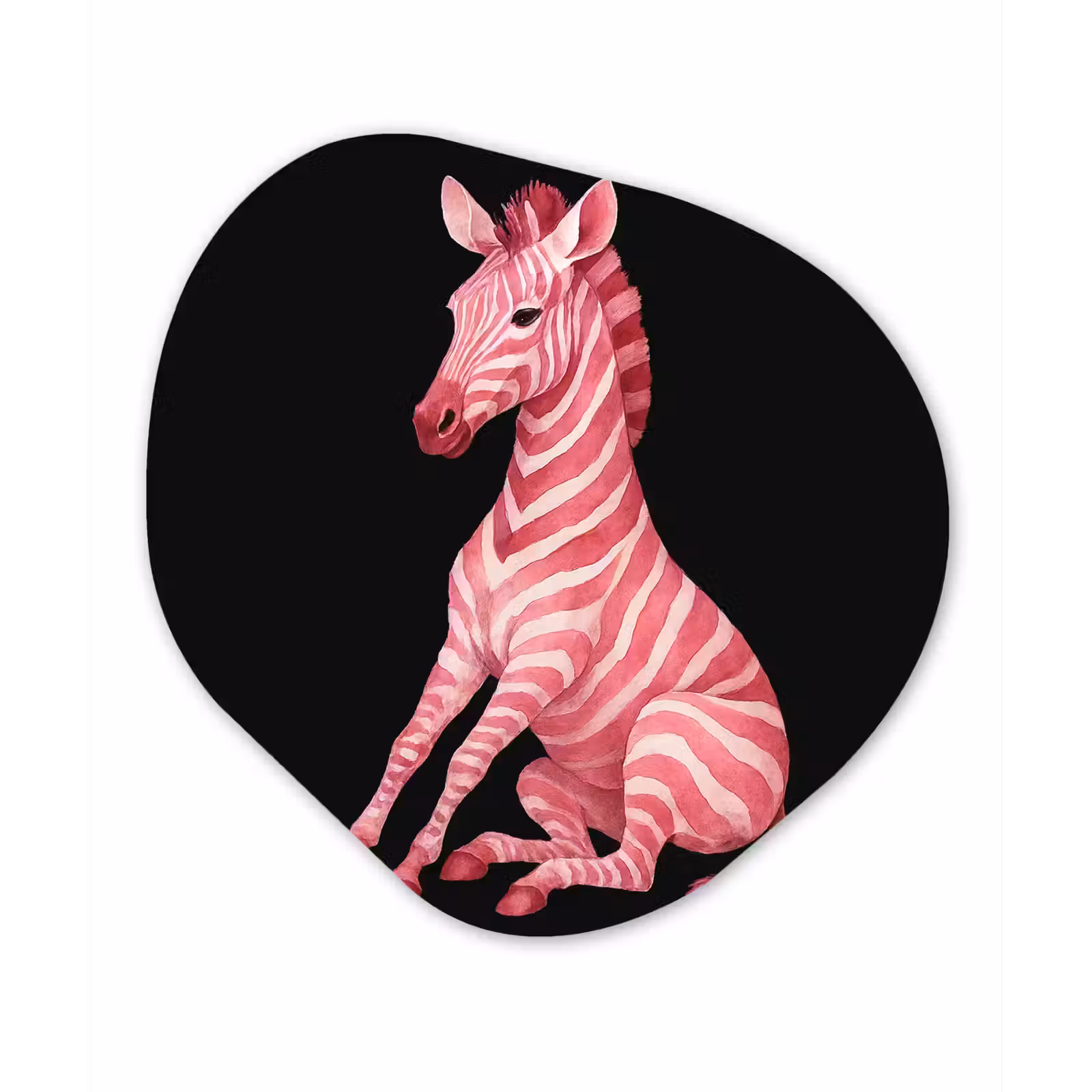 Organisch schilderij - Forex - Zebra - Roze - Gestreept — 1