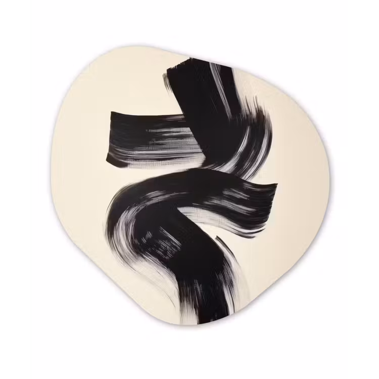 Organisch schilderij - Forex - Strepen - Zwart - Abstract — 1