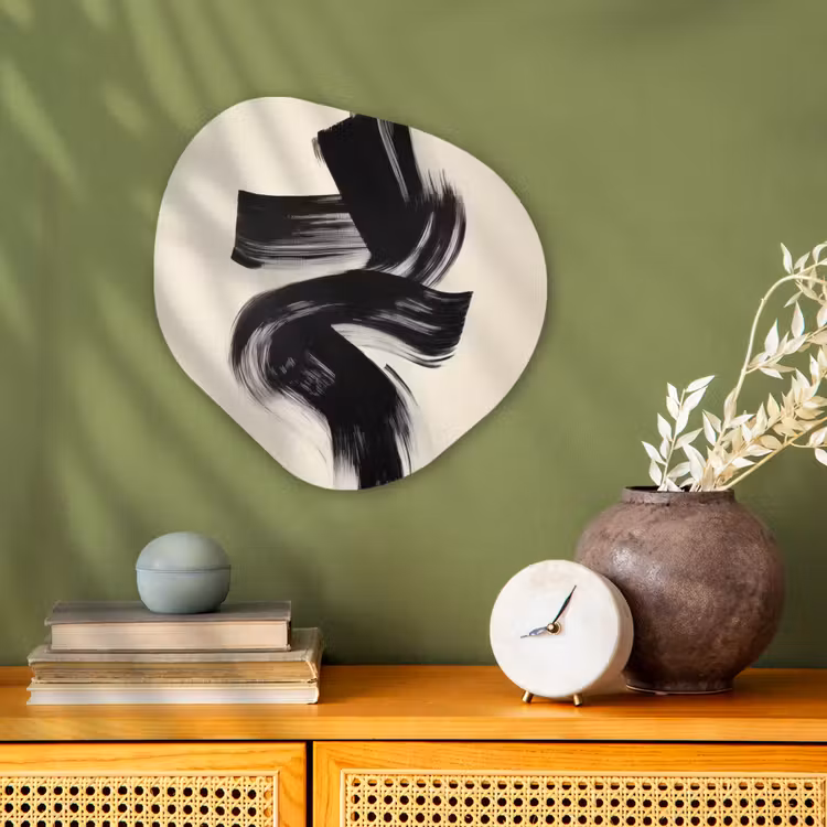 Organisch schilderij - Forex - Strepen - Zwart - Abstract — 2
