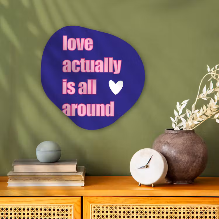 Organisch schilderij - Forex - Tekst - Valentijn - Love - Blauw — 2
