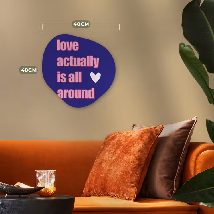 Organisch schilderij - Forex - Tekst - Valentijn - Love - Blauw — 4