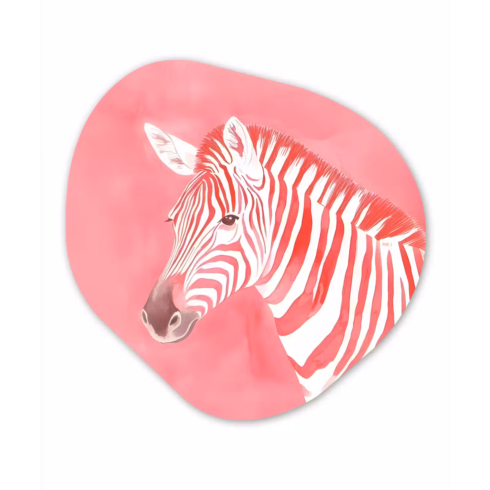 Organisch schilderij - Forex - Zebra - Pink - Verf — 1