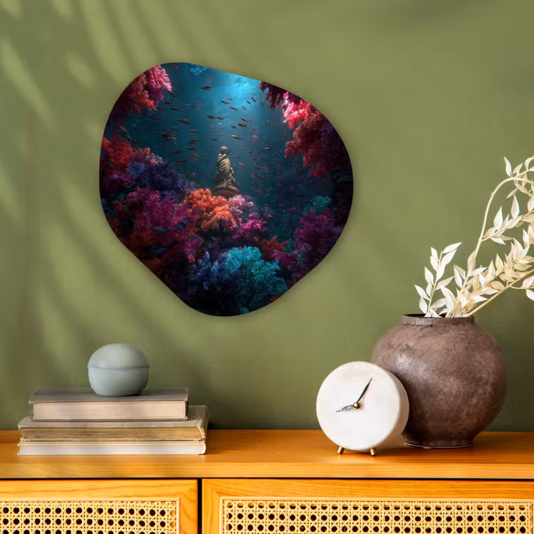 Organisch schilderij - Forex - Standbeeld - Zeebodem - Koraal - Kleurrijk — 2