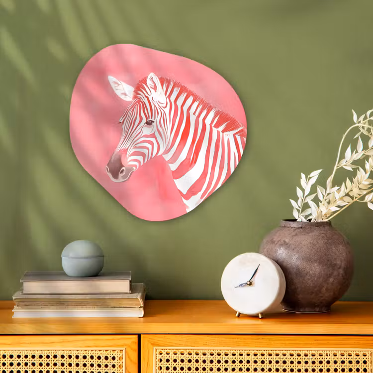 Organisch schilderij - Forex - Zebra - Pink - Verf — 2