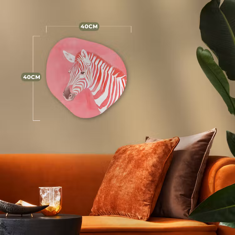 Organisch schilderij - Forex - Zebra - Pink - Verf — 4