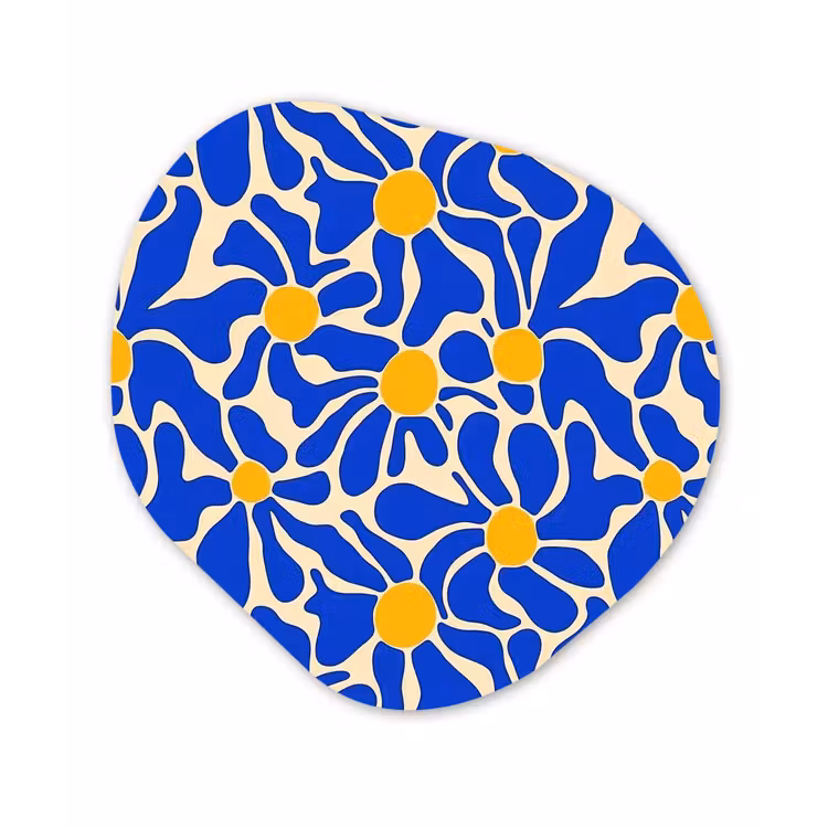 Organische vorm aluminium - Abstract - Bloem - Blauw — 1