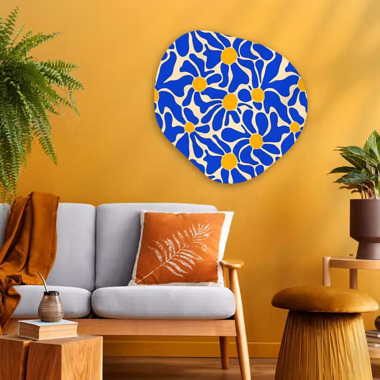 Organische vorm aluminium - Abstract - Bloem - Blauw — 3