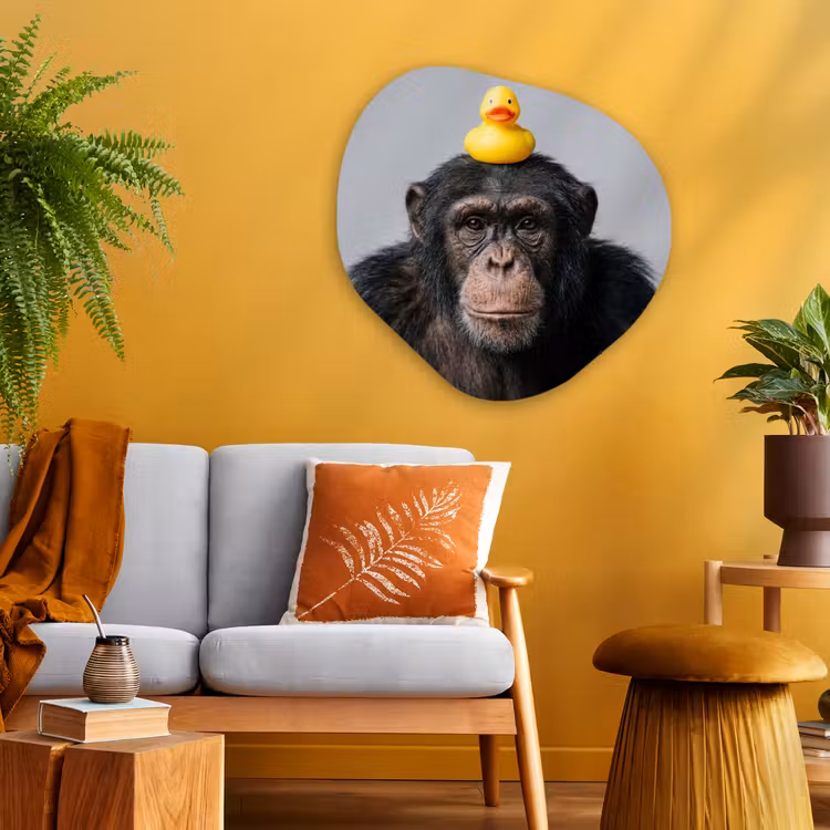 Organische vorm aluminium - Chimpansee - Badeend - Grijs — 3