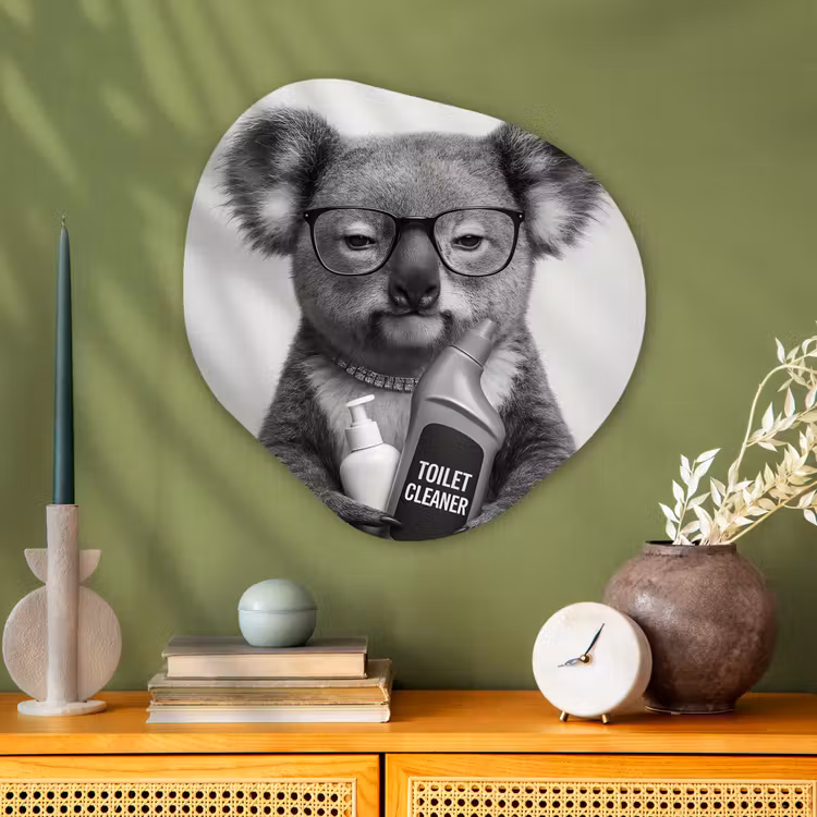 Organische vorm aluminium - Koala - Bril - Toilet — 2